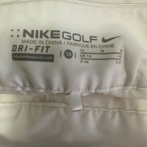 Nike Skort Women 10 White Golf Tournament Dri Fit Swoosh Inner Shorts - Picture 3 of 9